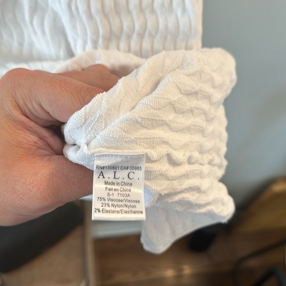 NWT A.L.C. White Sleeveless Viscose/Nylon Dress Women's Medium - Picture 6 of 9